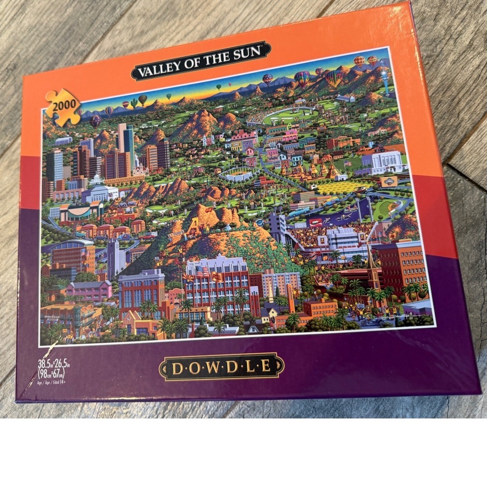Dowdle Valley of the Sun Jigsaw Puzzle 2000 Piece Phoenix AZ City Buffalo Sealed